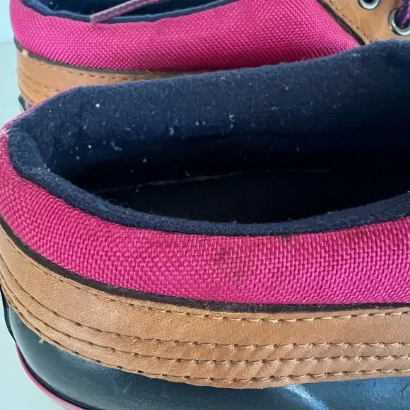 G. H. Bass & Co Calgary Waterproof Rain Duck Boots in Navy/Pink, size 9 - Picture 5 of 12